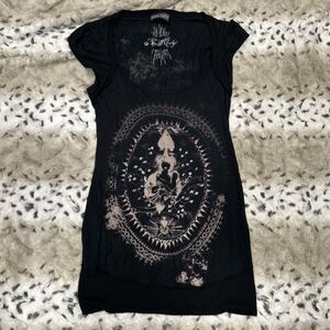 Kill City Black Gothic Grunge Shirt Size Small